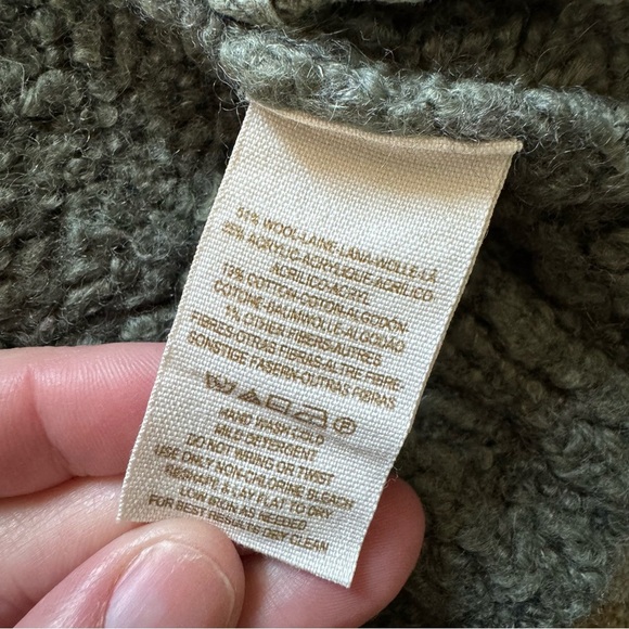 Free People Chunky Knit Shawl Collar Geometric Cardigan Sweater - Picture 11 of 11